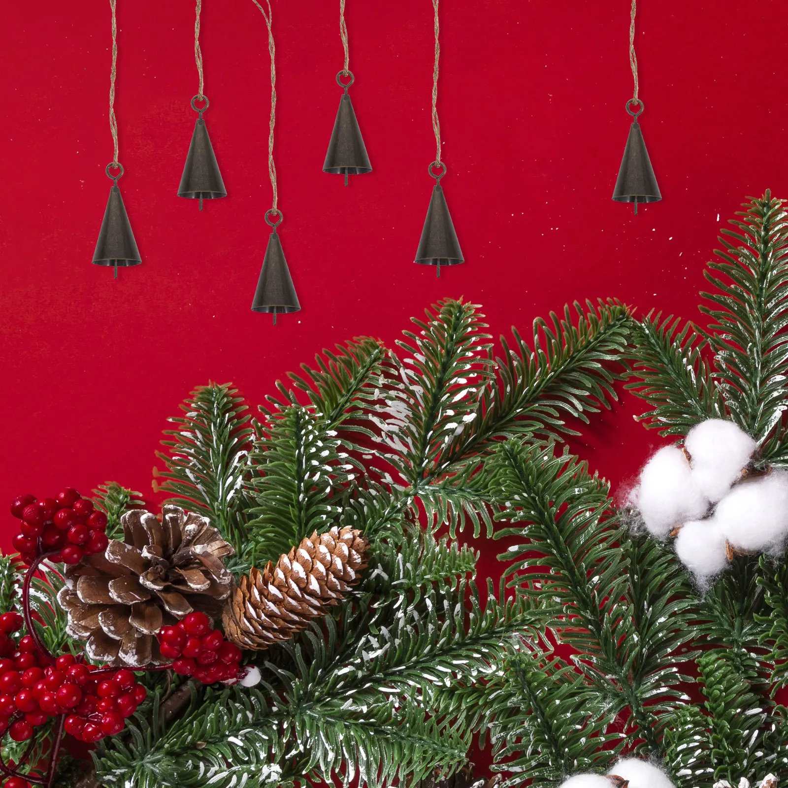 10 قطعة أجراس الحديد خمر ريفي اليدوية أجراس الزخرفية للحرف اليدوية ومشاريع DIY زينة عيد الميلاد الساحرات الجرس #4