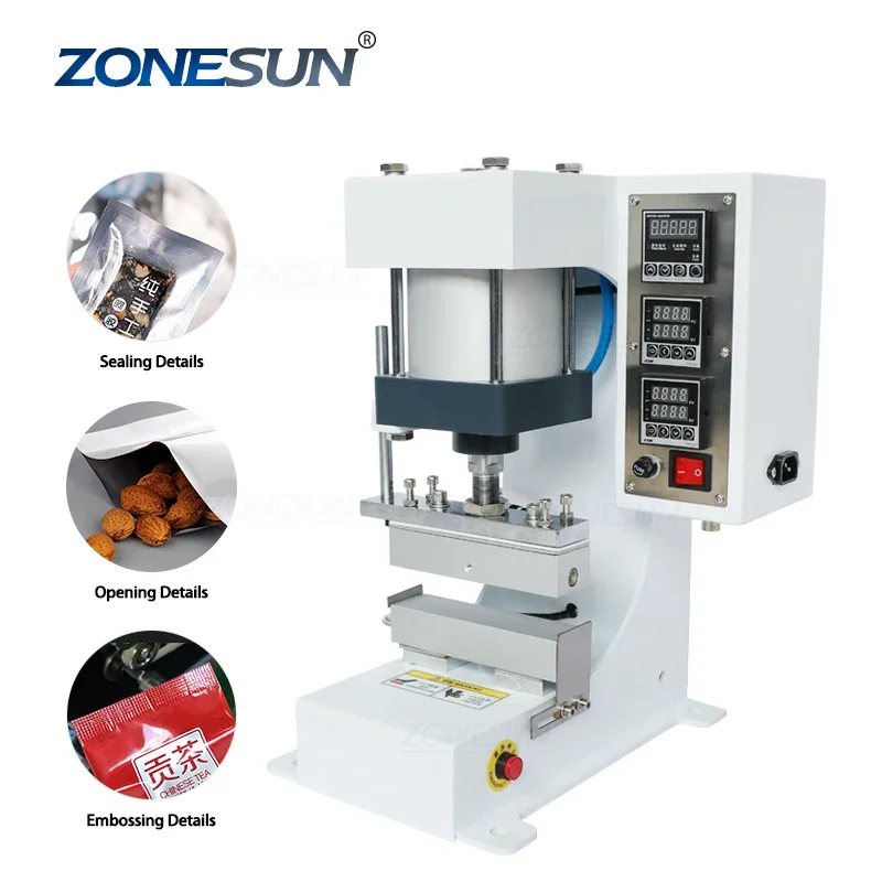 

ZONESUN ZS-819G2 Automatic Stamping Machines Leather Logo Sealing Machines Stamper High Speed Card Embossing Machine