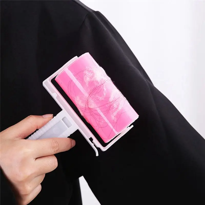 AA94-Lint Remover Washable Clothes Hair Sticky Roller Reusable Portable Pet Hair Remover Sticky Roller