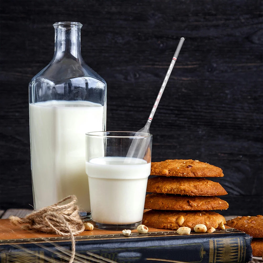 2pcs Convenient Lactometer Hydrometer for Milk Glass Lactometer Kitchen Supply