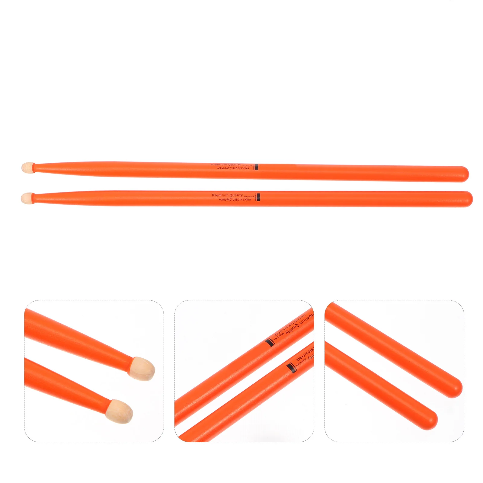 

2Pairs Drum Stick Percussion Instrument Maple Wood Drum Sticks Lightweight Comfortable Grip Suitable for Beginners Students