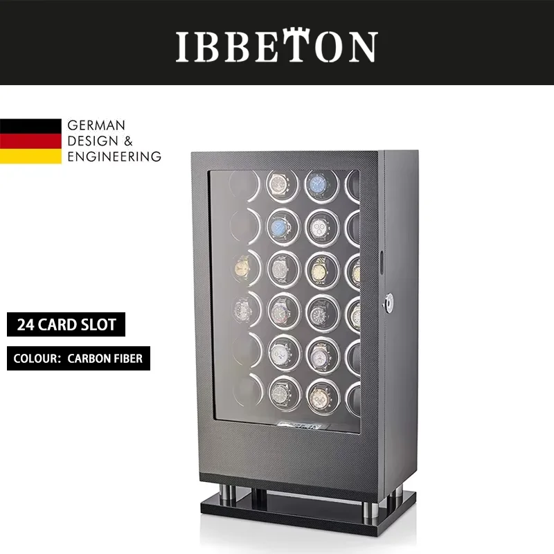 

Modern Luxury Jewelry Fingerprint Watch Winder Safe for Watch Fingerprint Unlock LCD Touch Screen Watches Storage Safe Box