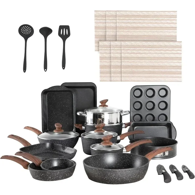 Aluminum Non-stick Induction Cookware and Bakeware Non-stick Kitchen Induction Cookware Non-toxic Kitchen Set