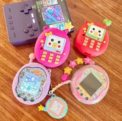 For Tamagotchi Uni Retro Dopamine Cell Phone Series Silicone Case With Antenna Glow-In-The-Dark Drop-Proof Case
