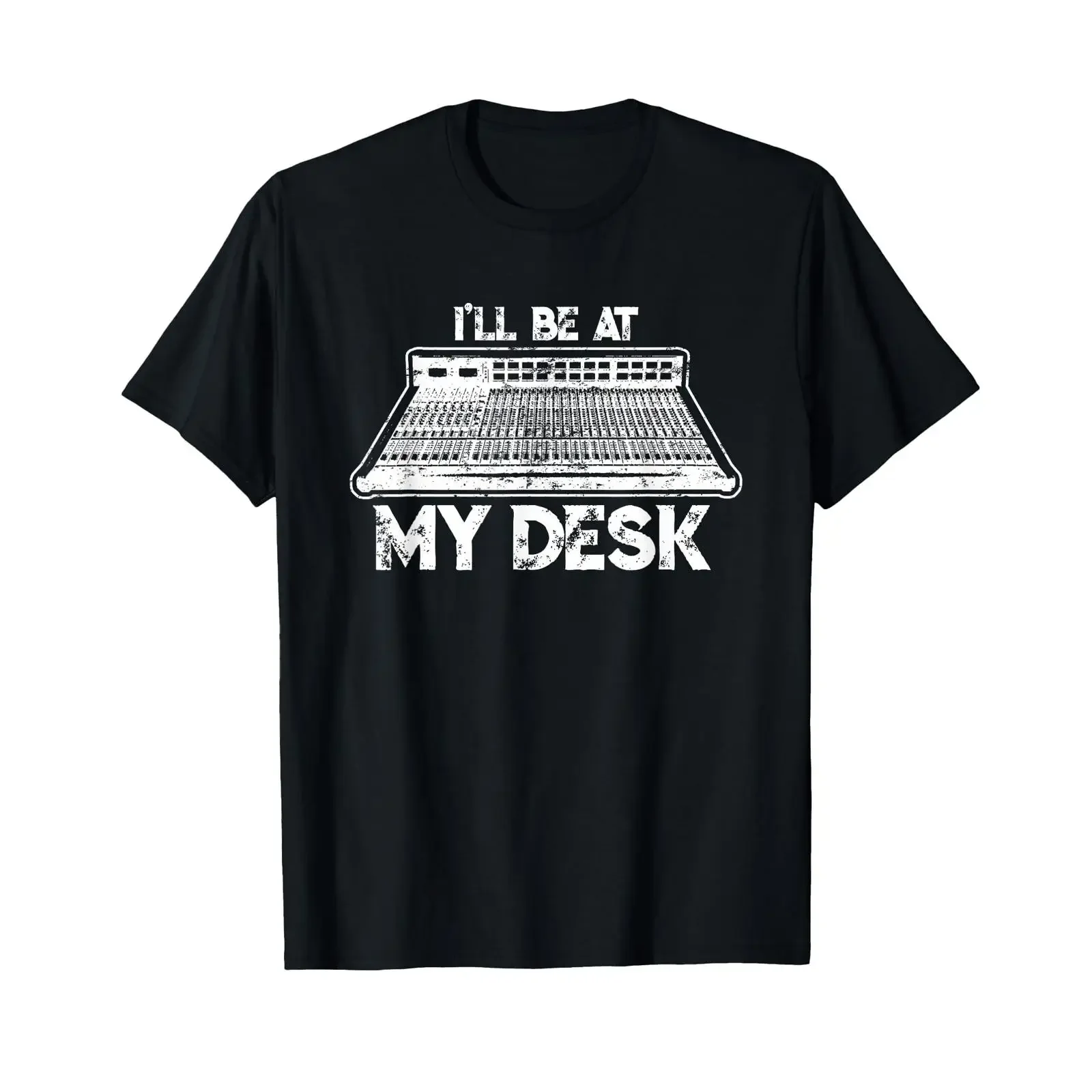 Sponsored Ad I'll Be at My Desk Funny Sound Guy Studio Engineer T Shirt vintage Washed Slightly fashion Unisex homme Casual