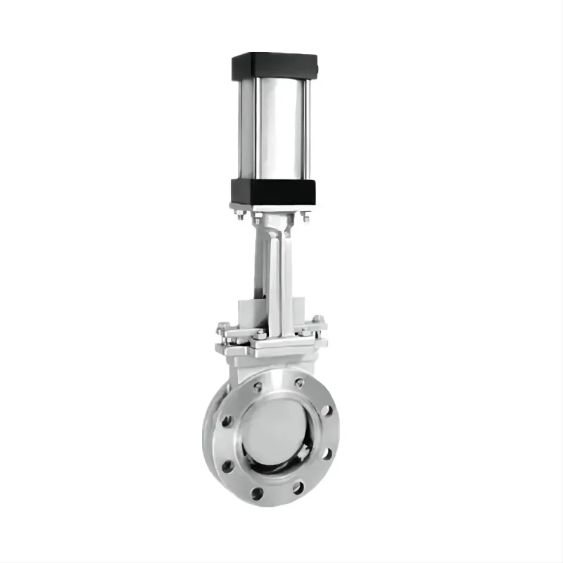 flange pneumatic knife gate valve 10 inch 150LB stainless steel knife gate valve mud knife gate valve