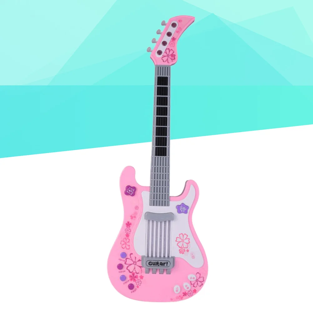 Childrens Guitar Kids Multifunction Musical Instruments for Pink Simulation Bass Player Toy Toddler