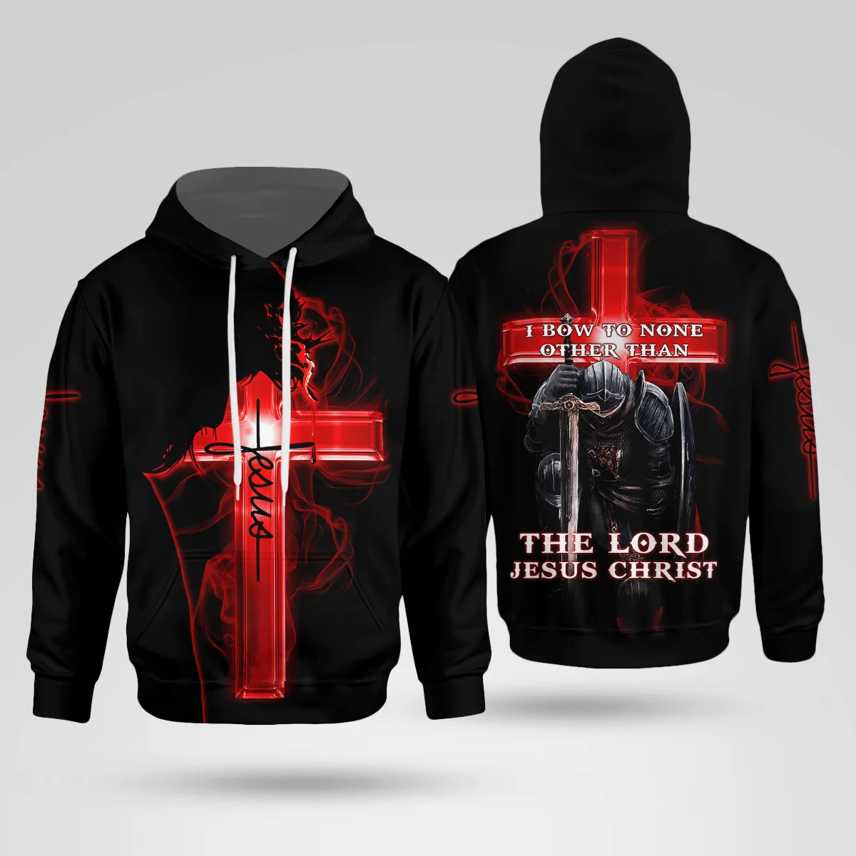 Men\'s Hoodie Knight Templar God 3D Print Jesus Cross Spring and Autumn Casual Pullover Long Sleeve for Men High-quality Colorful