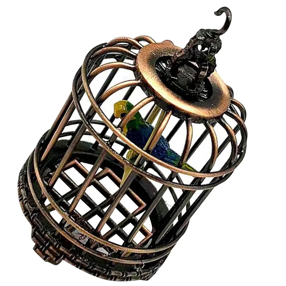 

Миниатюрная изысканная клетка для птиц, украшение для кукольного домика 1:12, подарок, декор для миниатюрного дома, клетка для птиц