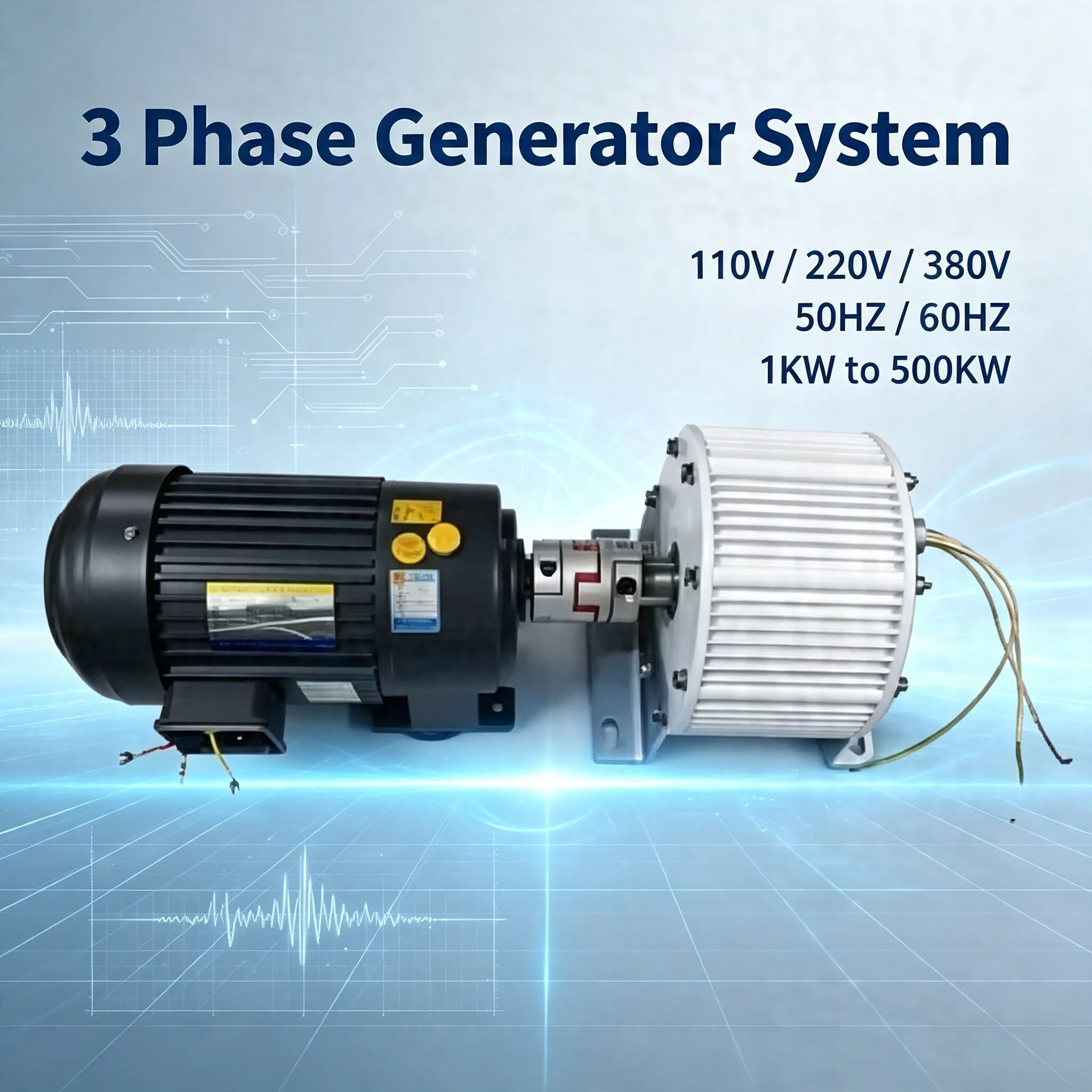 10-30KW / 10-30KVA Permanent Magnet Alternator 48V 96V 110V 220V 380V House Power Supply