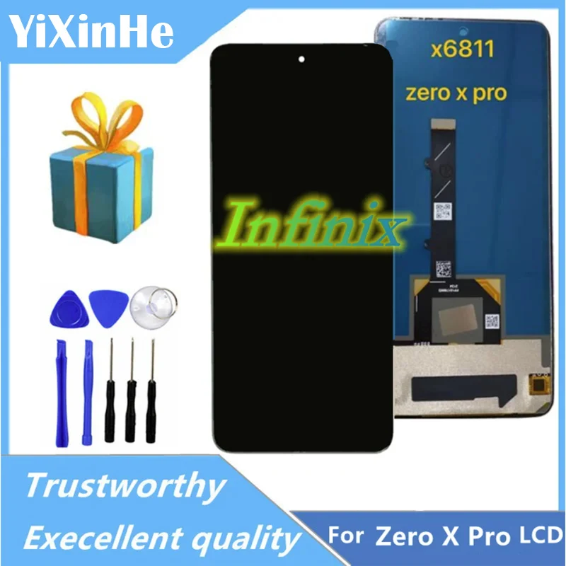 AMOLED TFT For infinix zero x pro X6811 X6811B LCD Display Touch Screen Assembly For infinix zero x Panel Digitizer replace