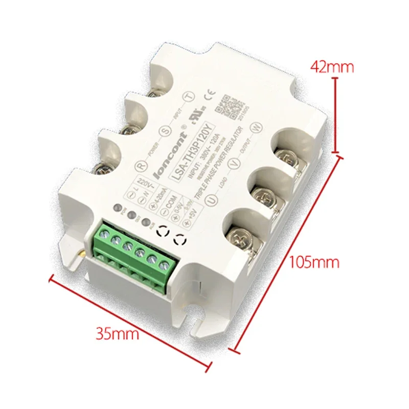 BC Three phase AC 120A 380V solid state voltage regulator / power regulator module LSA-TH3P120Y