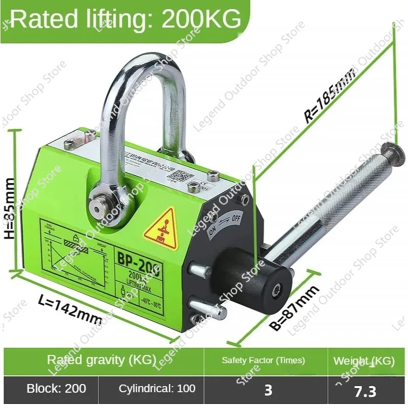 

Magnetic Hoisting Permanent Magnet Lifter 200kg 300kg CNC Magnet Suction Cup Wire Cutting Powerful Disk Suction Iron