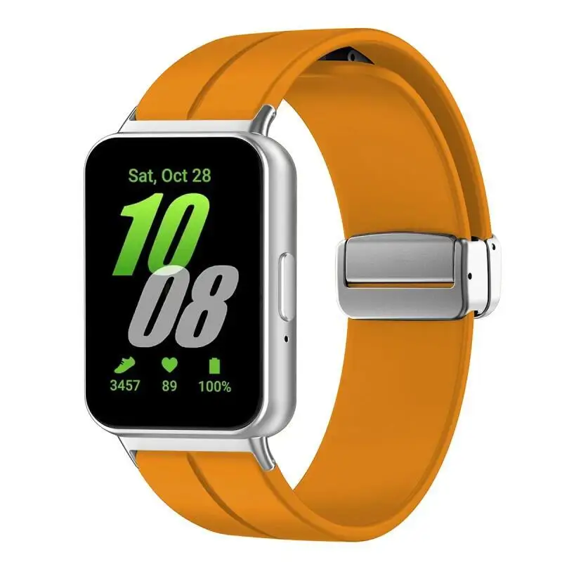 Magnetisches Armband für Samsung Galaxy Fit 3, Metallverbinder, Smartwatch-Armband, Correa Galaxy Fit 3, Silikonarmband-Zubehör – Detail 11