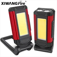 Portable COB Magnetic Work Light USB Rechargeable LED Flashlight Super Bright Camping Waterproof Car Repair Lamp with Brackets
