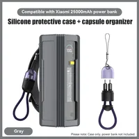 For Xiaomi Mi 25000mAh 212W - Versatile Silicone Case TF/SM Card Ready Travel & Storage Bag For Explorer Power Bank