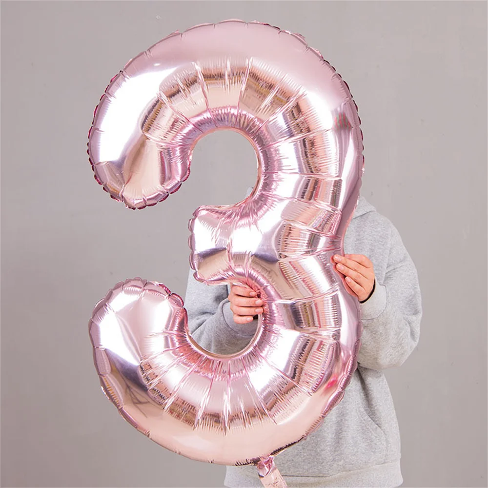 Foil Numbered Balloons 0-9 Balloons Birthday Wedding Birthday Decorations Supplies Anniversary Gift Party Decoration 32Inch 1PC image 5