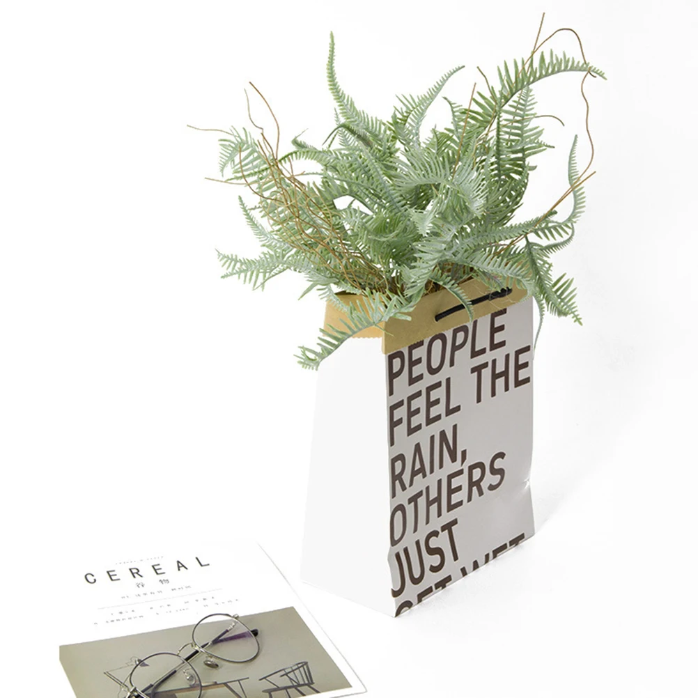 

Artificial Green Plants Fern Leaves Ornament Indoor Decor Lightweight Home Office Rustic Style Interior Decoration Flower