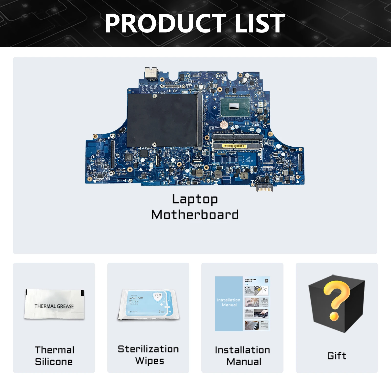 CAP10 LA-E321P Mainboard For DELL Precision 7720 M7720 Laptop Motherboard CN 0RFCWJ 09GHRT RFCWJ i5 i7 CPU