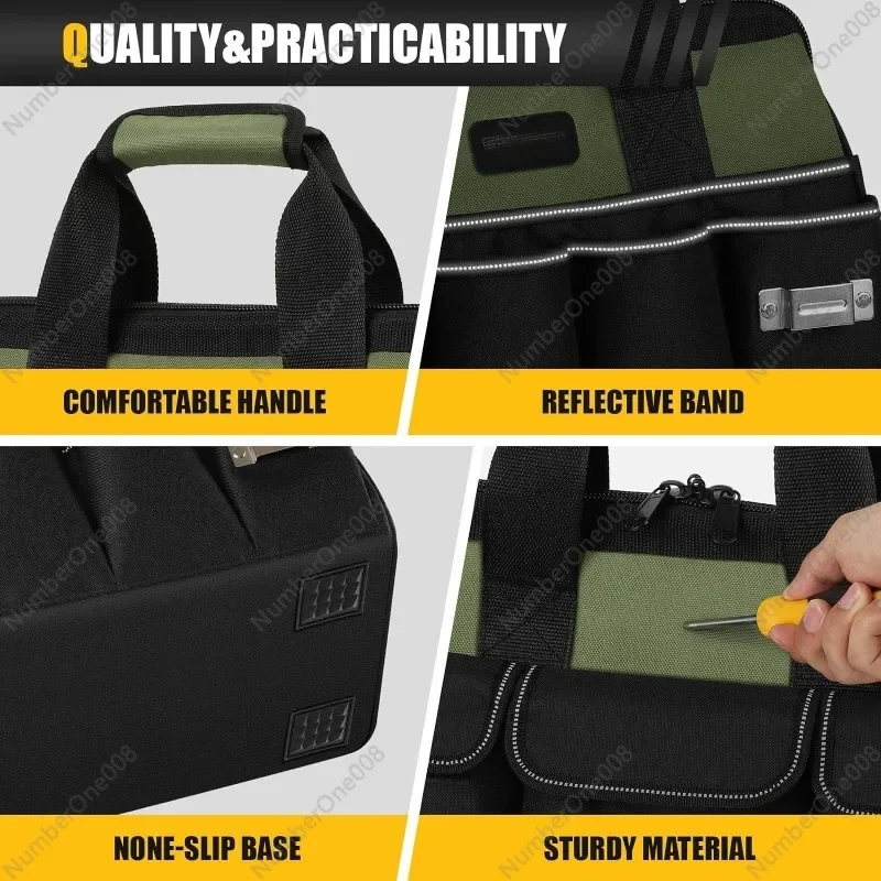 Tote Bag 25 Pockets Portable Tool Storage Bag, Electrician Repair Hand Tool Bag