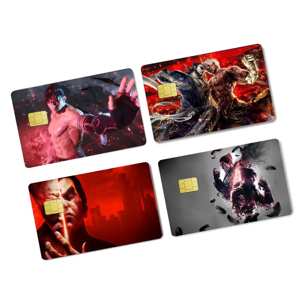

T-Tekken 8, мультяшная аниме Spend Or Save Funny Shell On Off, ультратонкая наклейка без выцветания, наклейка на кожу, пленка для дебетовой кредитной карты