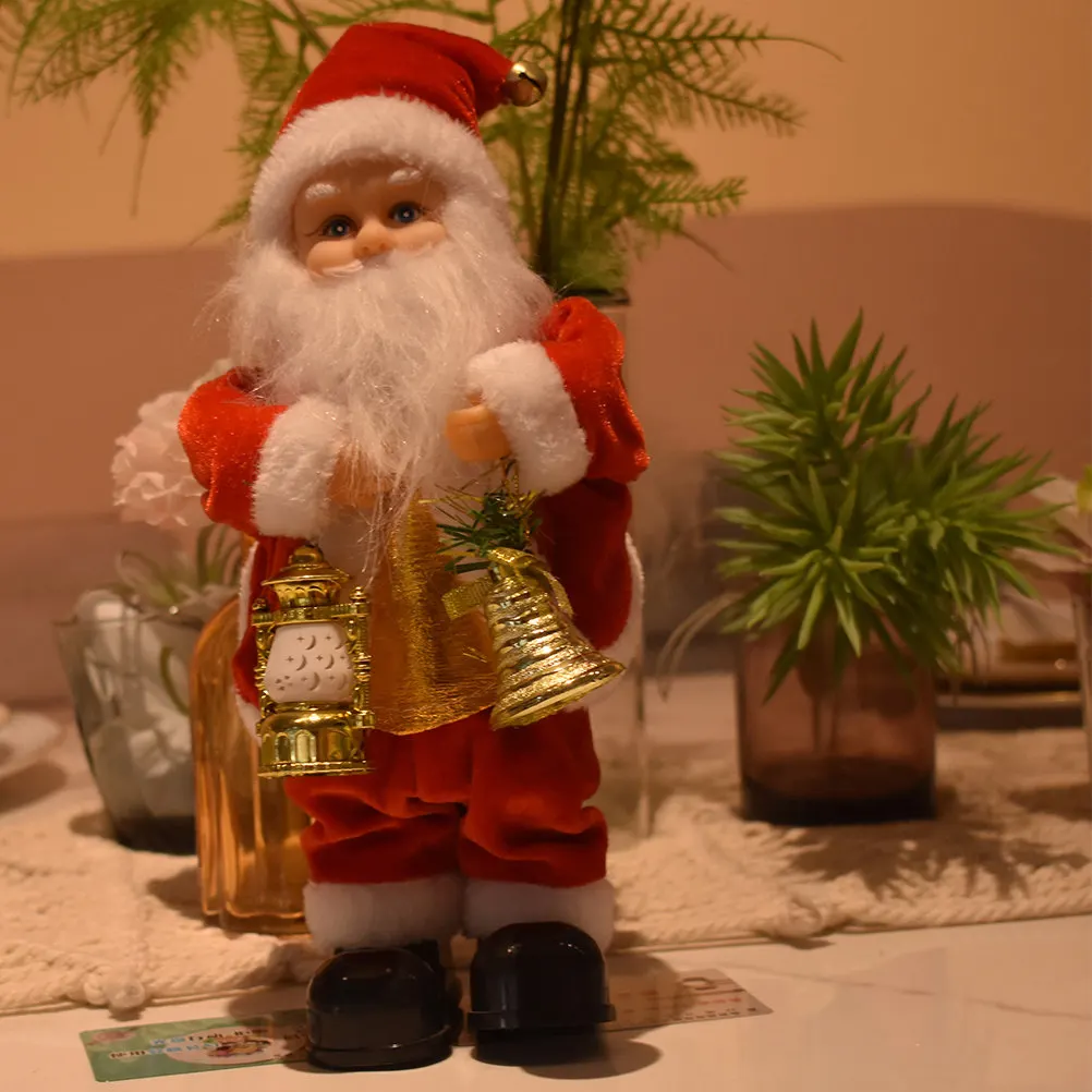 1Pcs Santa Claus Music Figure Electric Swinging Christmas Ornament Battery Powered Holiday Decoration Music Santa Claus view 6