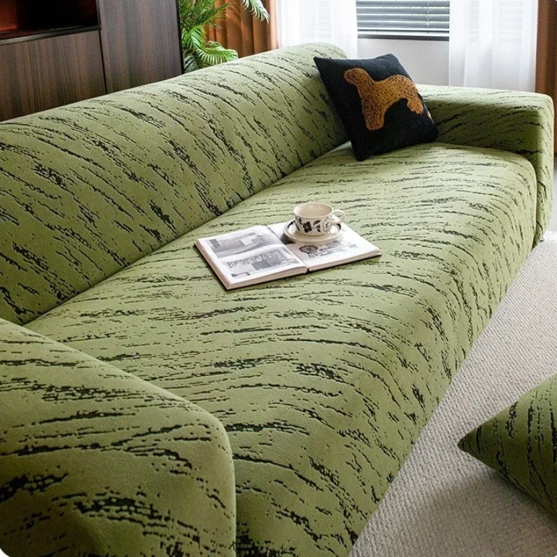 1pcs 2026 Anti Cat Scratch Sofa Cover All Inclusive Universal Set Jacquard Plush Integrated  Elastic Sofa Protective Slipcover