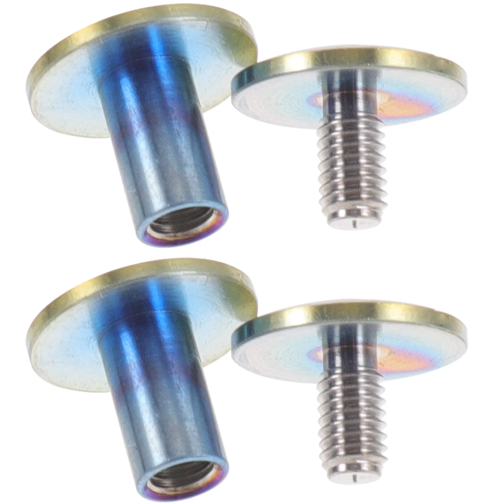 2 Pcs Titanium Belt Screws Binding for Scrapbook Extenders Post Photo Albums Purses Books