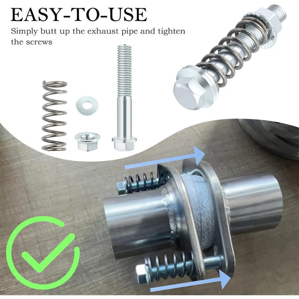 

M10x1.5x75mm Exhaust Bolts Nuts Kit Repair Tools For Auto Sparts Exhaust Bolt And Spring Kit Power Equipment Parts