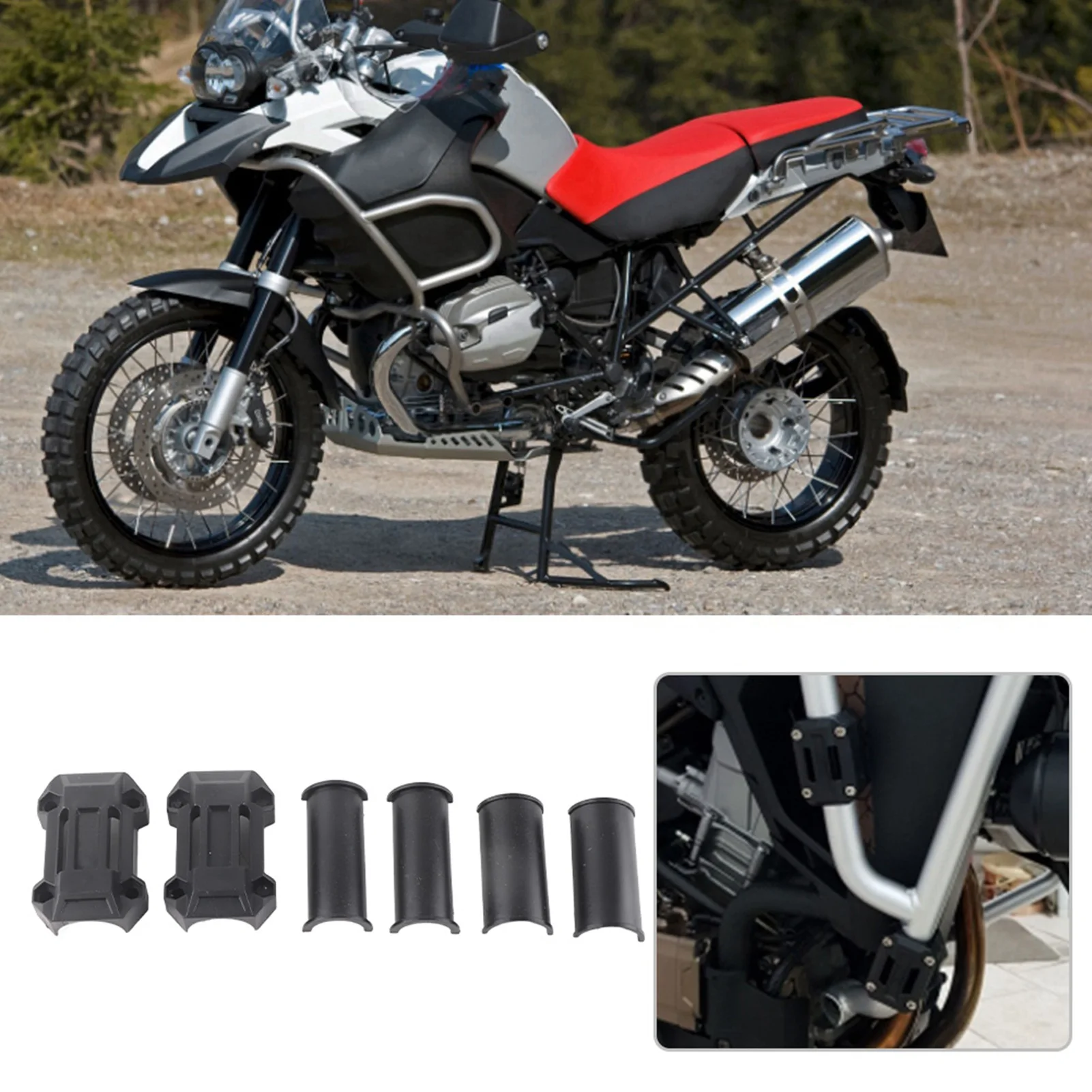 Bloque de parachoques de motor, bloque de parachoques, 3 pares, protector de motor de motocicleta, decoración de bloque de parachoques, 22/25/28mm, apto para R1200GS R1150GS