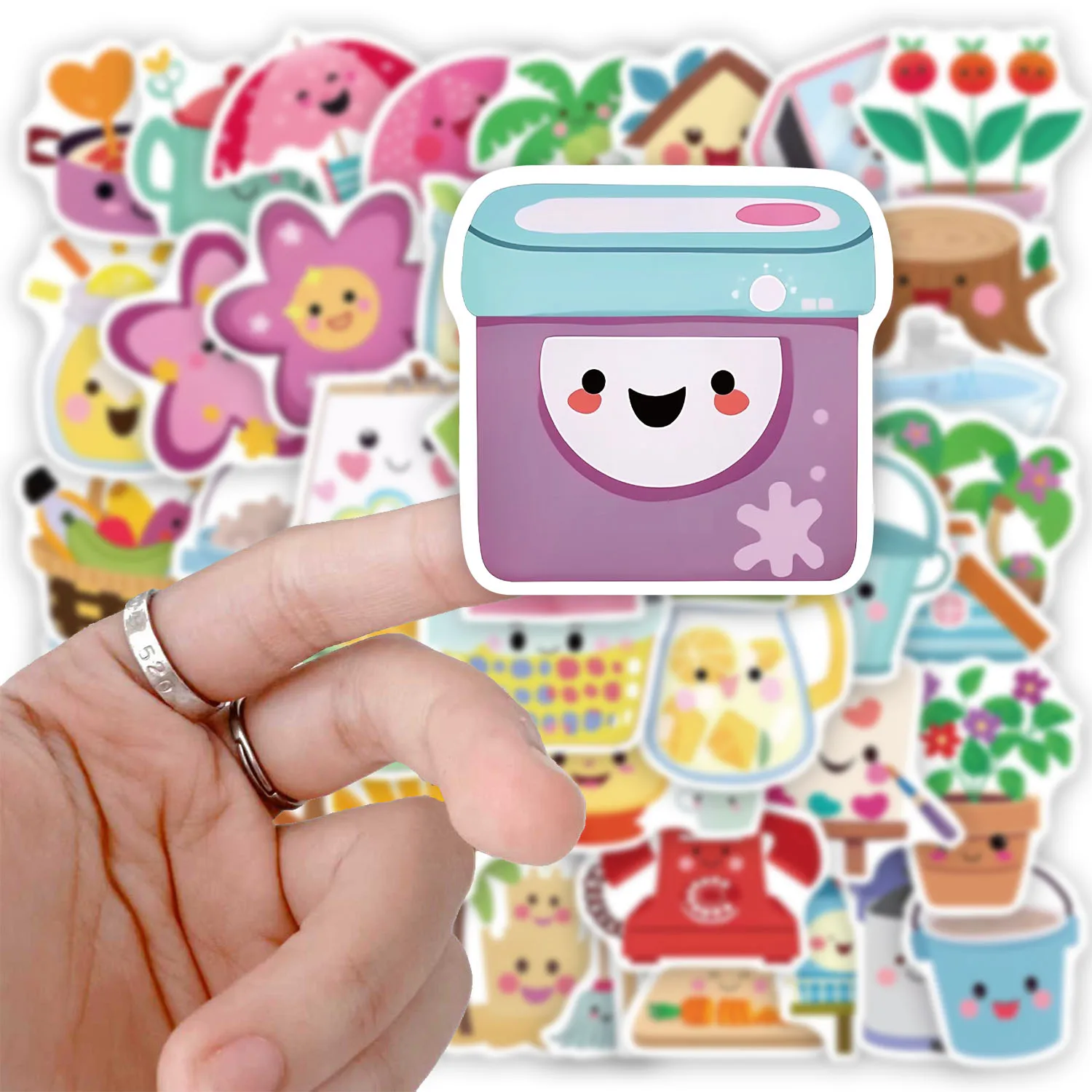 50枚入り ホームファンステッカー DIY スマホケース ノートパソコン 水筒 おもちゃ用ステッカー