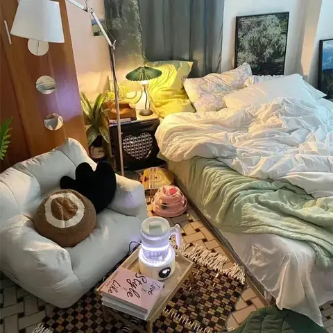 작은 아기 어린이 소파 싱글 콩 가방 소파 발코니 침실 빨 수있는 패브릭 안락 의자 싱글 작은 소파