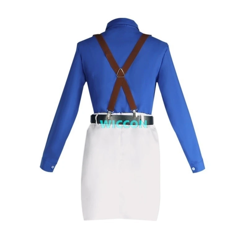 Nanami Kento Costume Cosplay Women's Shirt Slim Fit Skirt with Tie Suspender Glasses Wig Cosplay Prop Wood Ninja Knife Halloween view 3