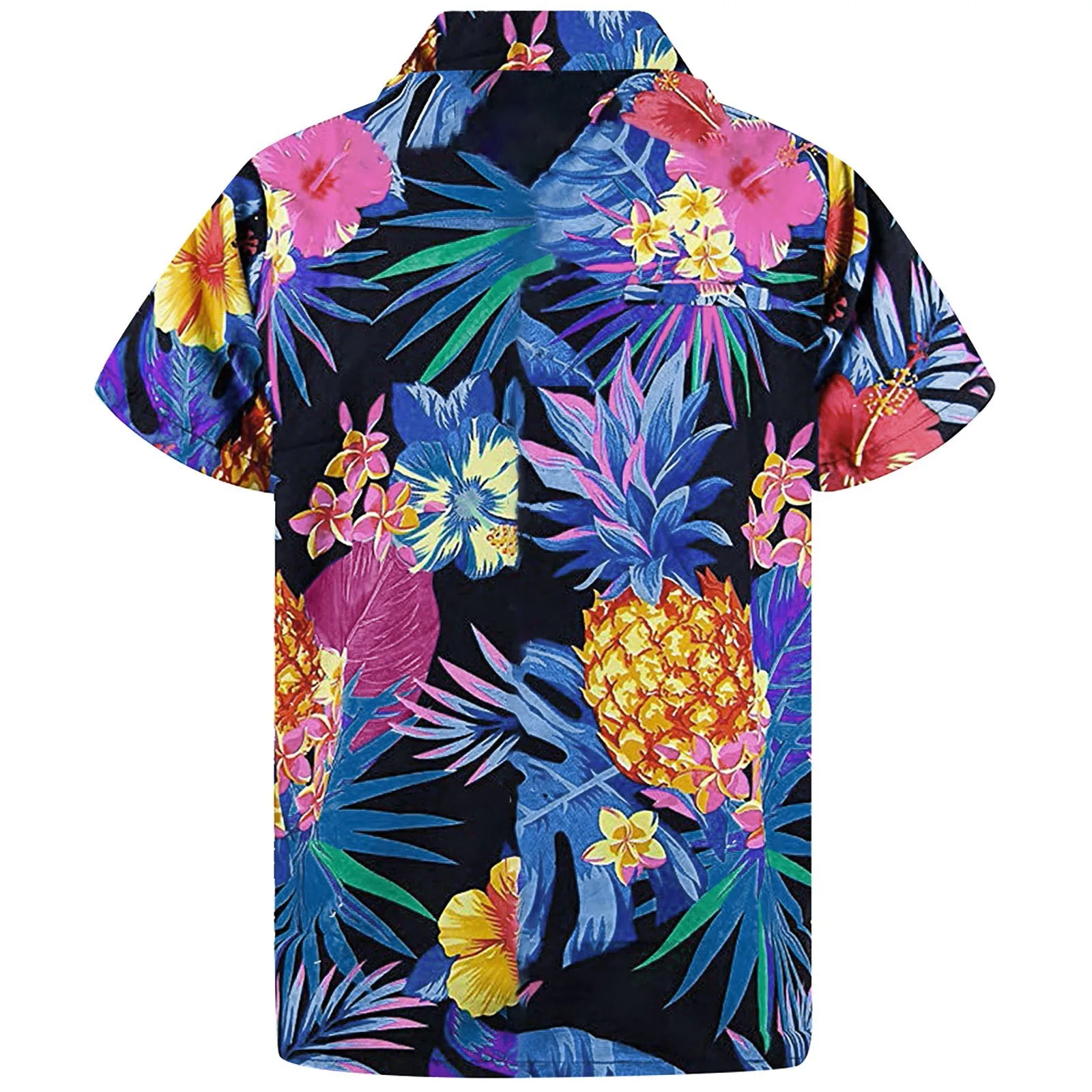 Women Hawaiian Shirts Tropical Floral Pineapple Vacation Beachwear Blouse Holiday Vacation Shirt Women\'s Tops And Blouses Blusas