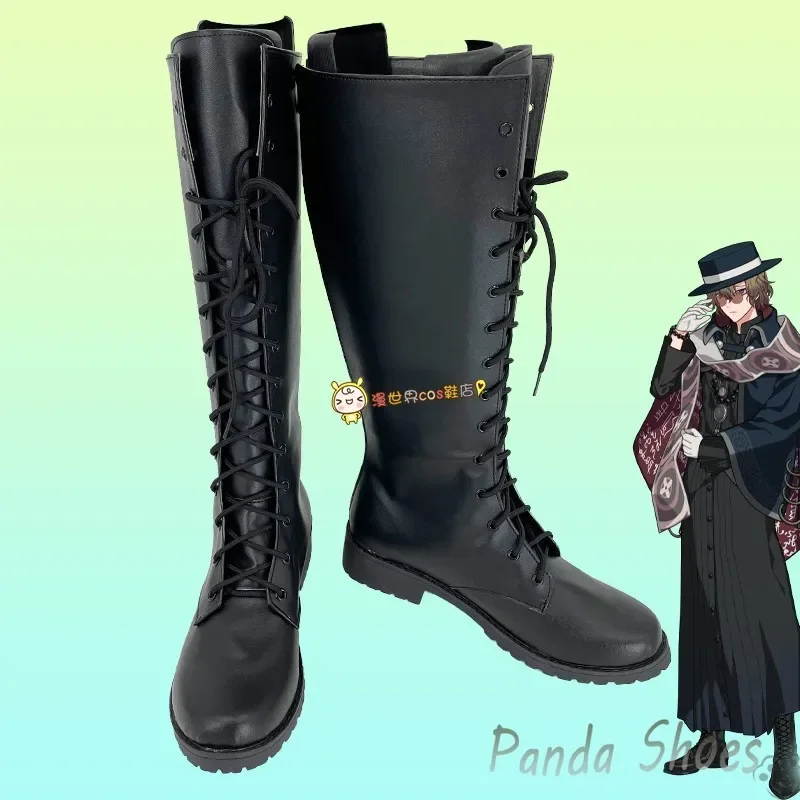 Promise of Wizard Faust Cosplay Shoes Anime Game Cos Long Boots Comic Faust Cosplay Costume Prop Shoes for Con Halloween Party