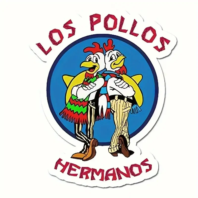 Los Pollos Hermanos Sticker - Durable PVC Sticker with Waterproof and Fade-Resistant Features - Perfect for Motorcycle Enthusias