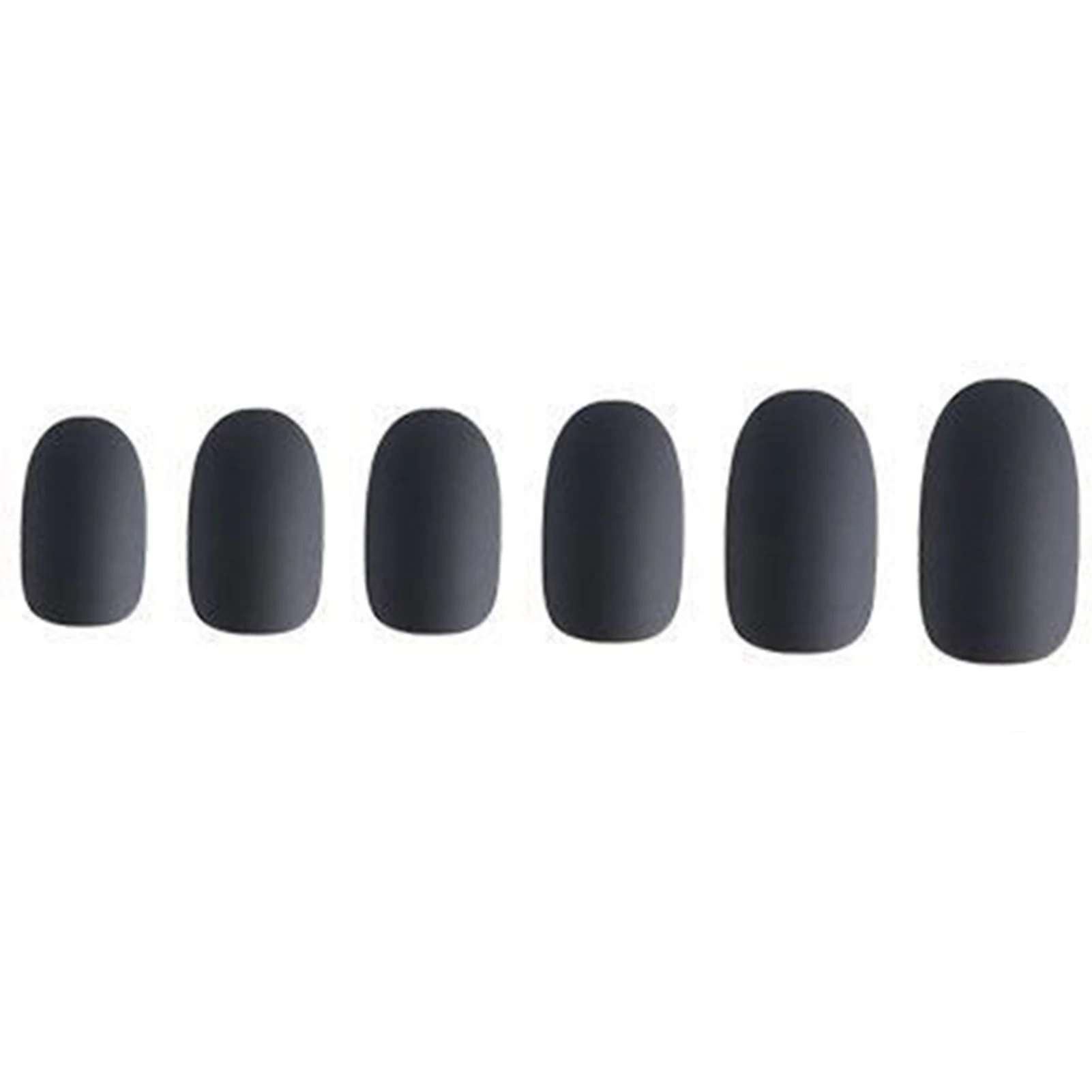 Matte Black Artificial Nails Ultra-flexible Long Lasting Fake Nails for Manicure Novice Beginner SAL99