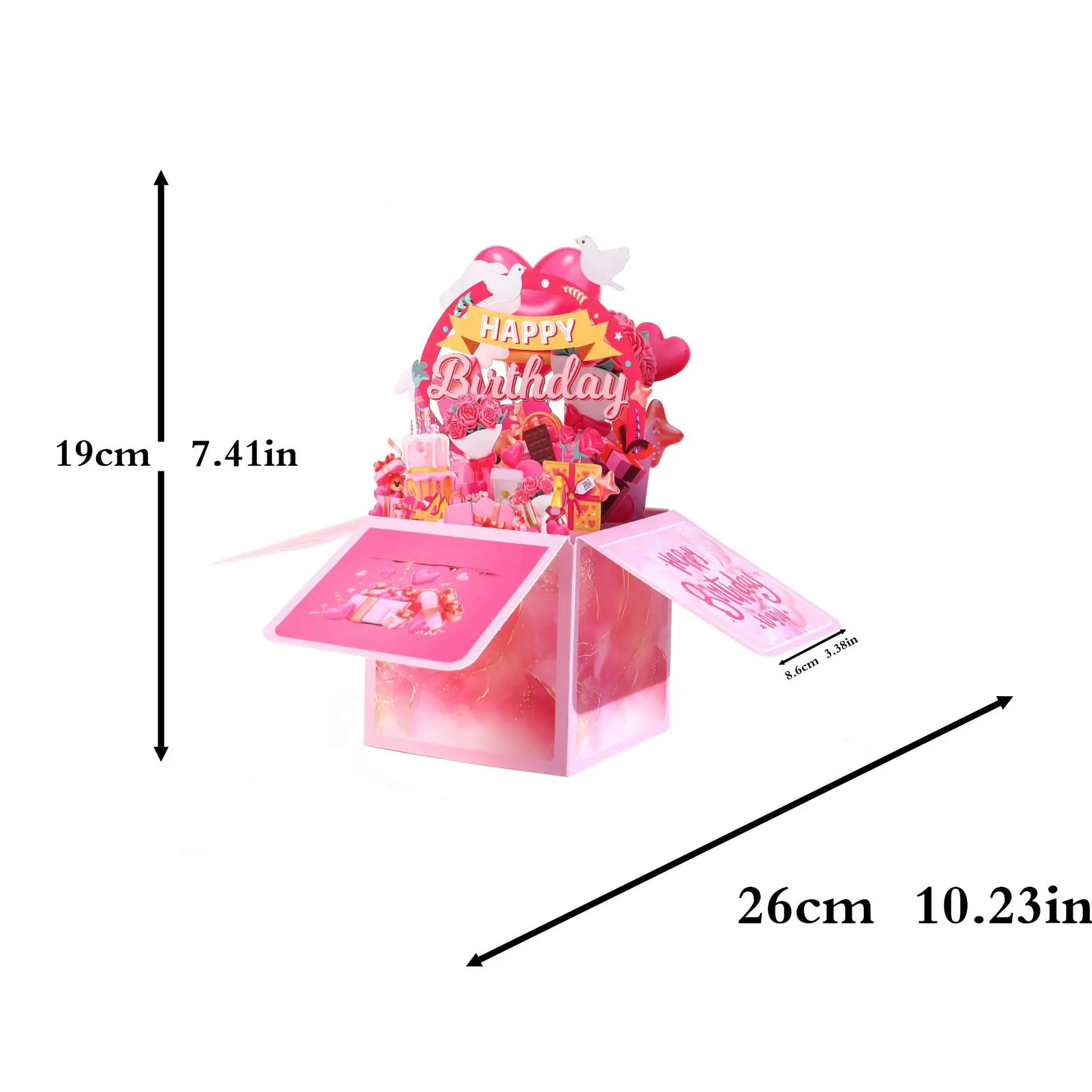 3D Pop Up Happy Birthday Grußkarte Geschenk Grußkarten zum Geburtstag mit Umschlag Segen Postkarte Partygeschenke – Detail 9
