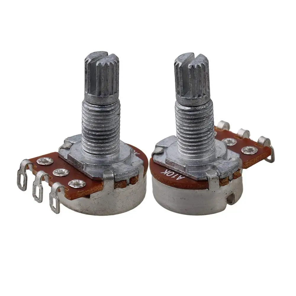 10PCS Kurze Welle 15mm Linear Pot Gitarre Ton Potentiometer A10k A100K A250K A500k B25K B100K B250K B500K für elektrische gitarre