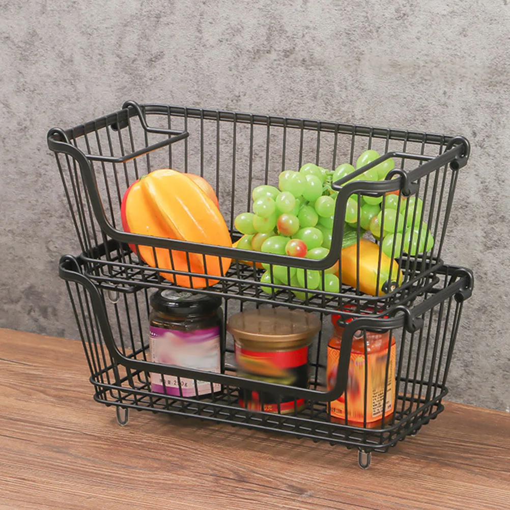 

Fruit and Vegetable Storage Basket Bin Snack Organizer Baskets Wire Kitchen for Organizing Metal Electric