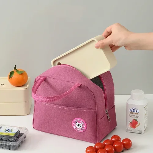 Fiambrera aislante impermeable para mujer, bolsa de almuerzo informal para la escuela y la Oficina, mantiene su comida fresca y deliciosa, 1 unidad