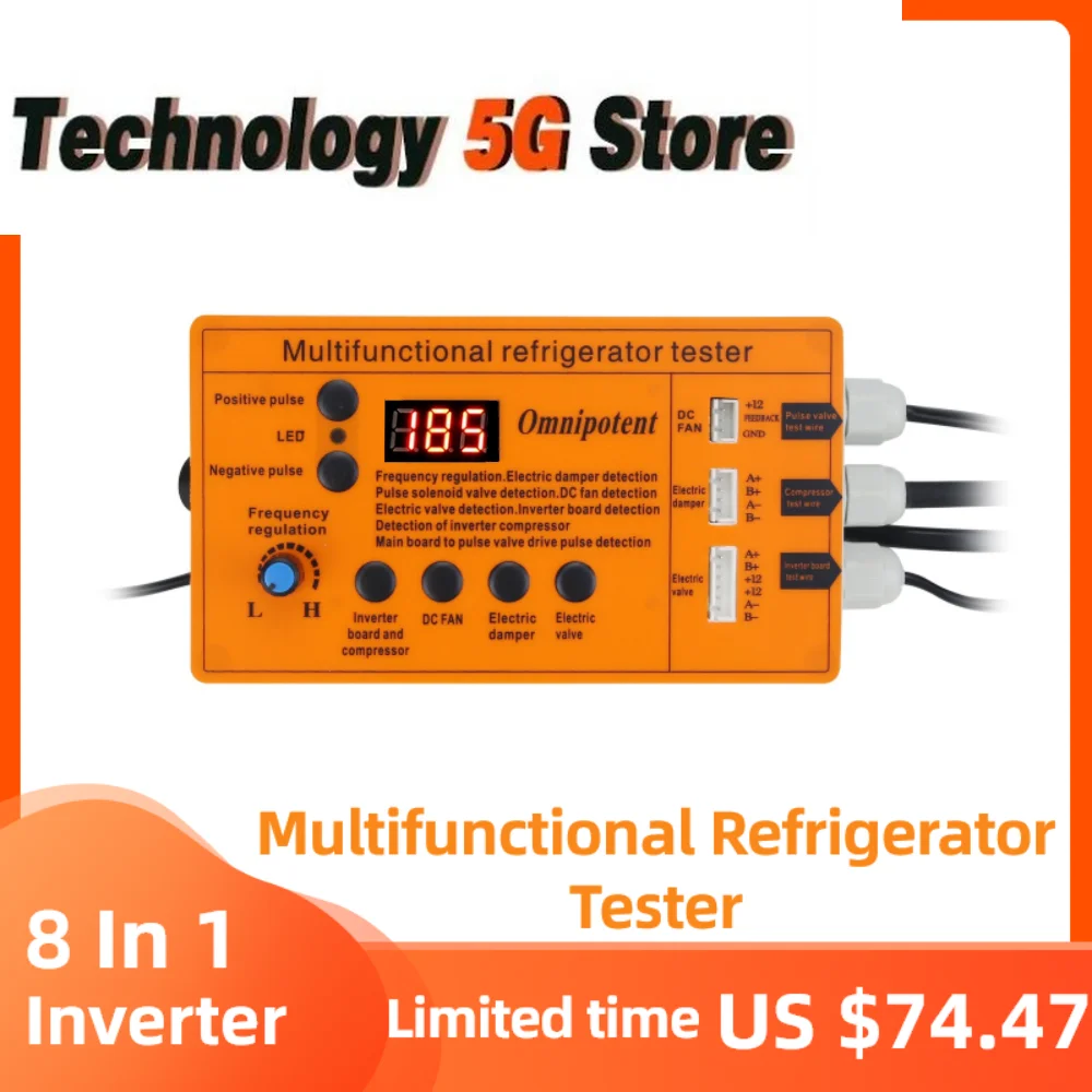 

Multifunctional Inverter Refrigerator Compressor Detector Board Pulse Solenoid Valve Test Fault Repair Tool Accessories