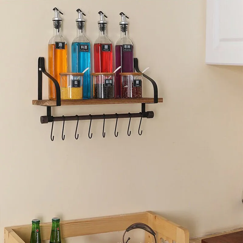 Wall Mounted Floating Shelves, Rustic Wooden Shelves, American Style Bathroom Decor Storage Rack