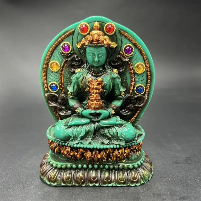 Antique pulp optimizes turquoise bodhisattva inlaid jewelry longevity