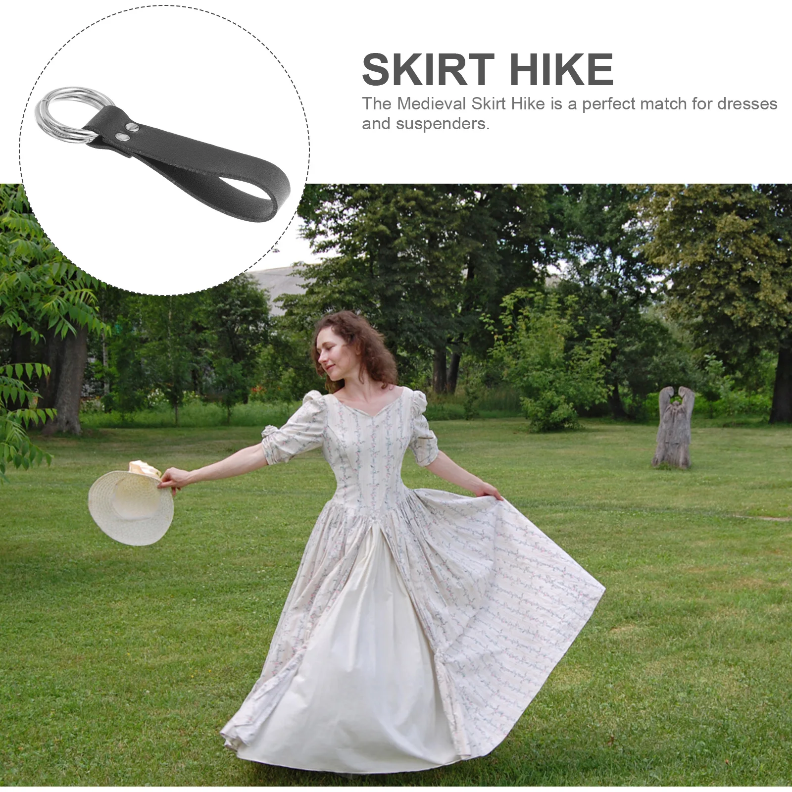 

Retro Skirt Hike Belt Accessories Double Ring Renaissance Loop Attachment Tool Belt Portable Multi-use
