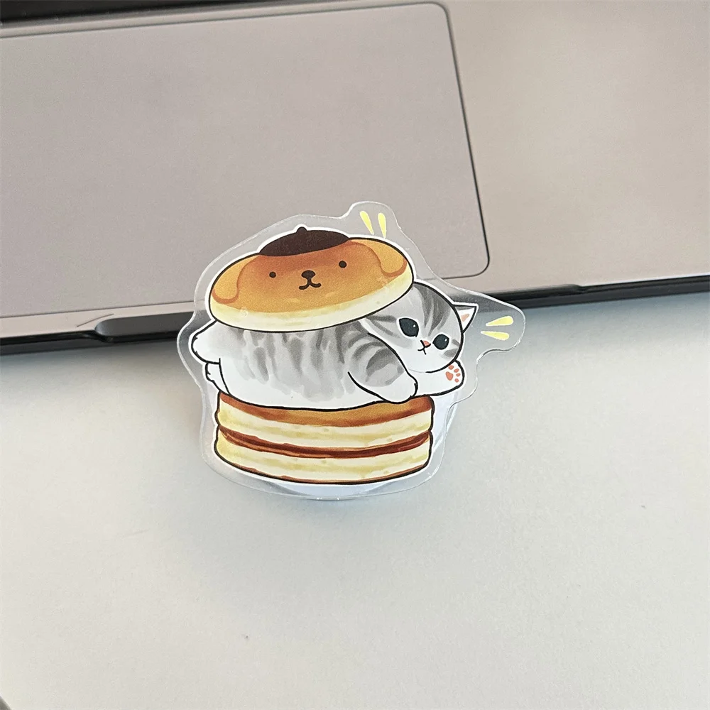 ins Korean Cute Cat Panda Acrylic Phone Magnetic Holder Griptok IPhone16 12 Kitten Grip Tok Folding Finger Magsafe Stand Socket