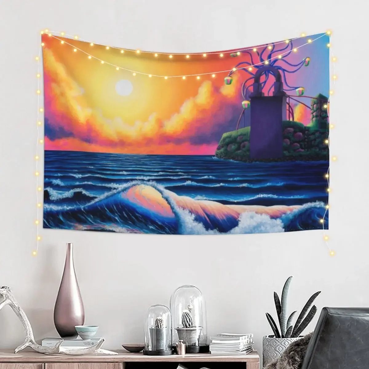 Sirena Beach Tapestry Carpet On The Wall Aesthetic Room Decoration Bed Room Decoration Tapestry