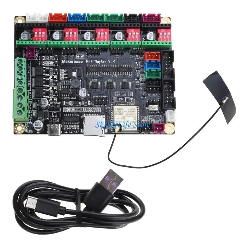 E65E Makerbase MKS TinyBee Motherboard 32Bit 3D Printer Control Board ESP32 MCU 3D Printer Parts Fit 3D for Touch Wifi WEB