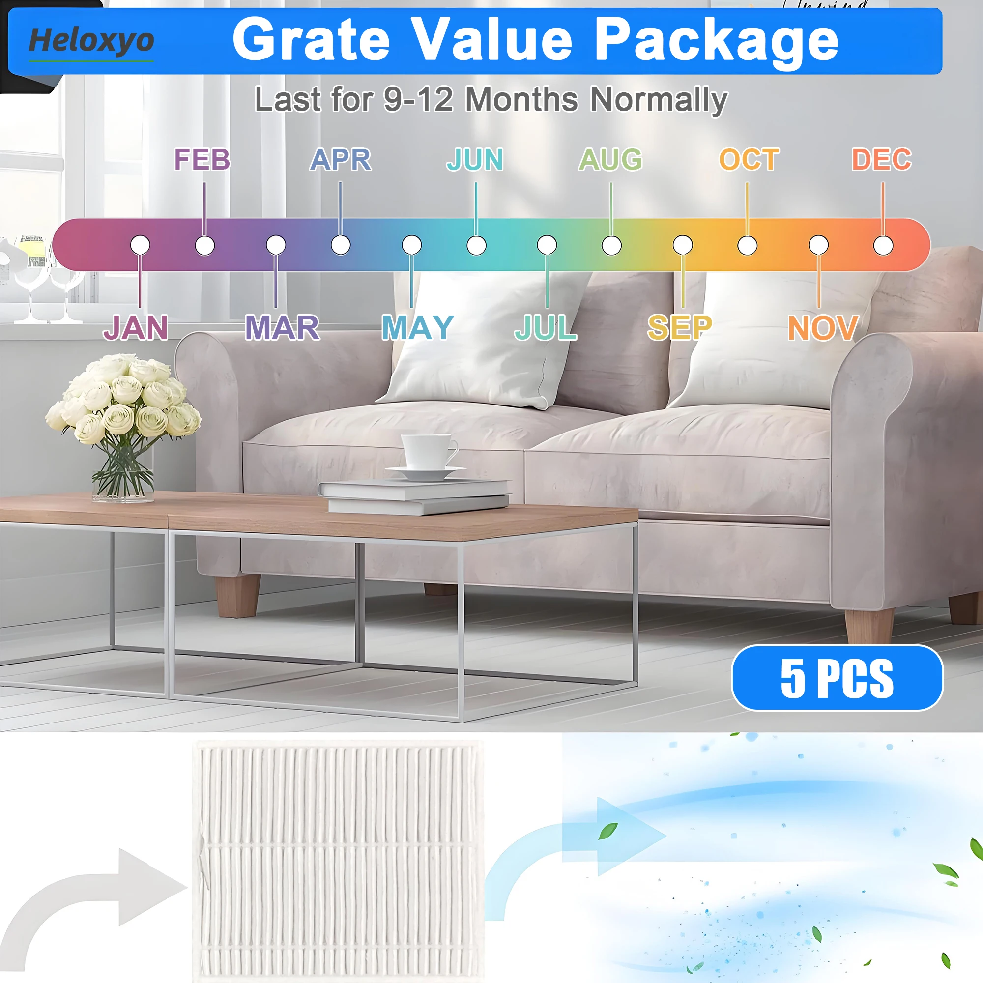 Hepa Filter Compatible with IRobot Roomba 105 Series, Combo Essential, Combo 2 Essential, Vac Essential, Q0120, Y/Q0110, Q0520