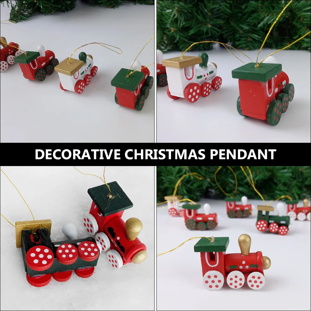 12 Pcs Train Around Christmas Tree Locomotive Decor Toy Ornaments for Xmas Child